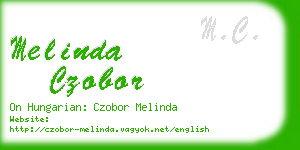 melinda czobor business card